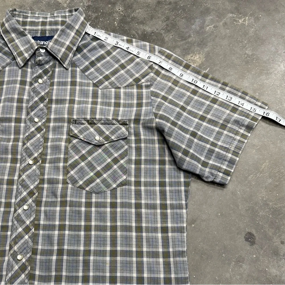 Wrangler Vintage Brushpopper Pearl Snap Western Shirt - Picture 7 of 9